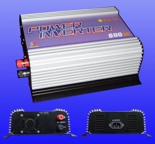 600W Pure Sine-wave Grid Tie Inverter 10.8-30V DC In 120V AC Output Solar Power
