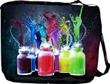 Rikki KnightTM Splash of Color Design Messenger Bag - Book Bag - Unisex - Ideal Gift for all occassions!