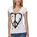 License Juniors Peace of My Heart Graphic Tee - Optic White&nbsp;S