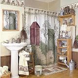 Outhouse Fabric Shower Curtain by Blonder Home Accents