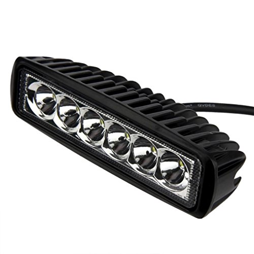 Alizzee 18W Driving Fog Offroad SUV 4WD Car Boat Truck Lights, engineering Mechanical Forklifts Searchlight Long Off-road Lights Fog Spotlight Flood LED Light Work Bar Lamp