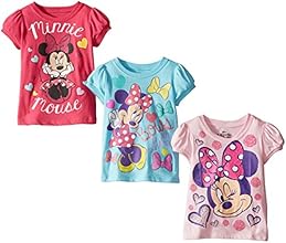 FREEZE Little Girls' Disney Minnie Mouse Toddler Girl Tee 3-Pack, Assorted, 4T