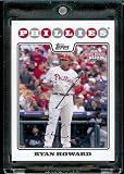 2008 Topps National Baseball Card Day # 3 Ryan Howard Philadelphia Philles - Promo Baseball Card in Protective Screw Down Display Case