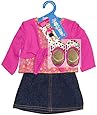 The Springfield Collection by Fibre-Craft Denim Skirt Outfit, Pink Shirt and Polka Dot Shoes