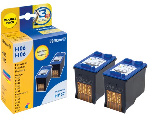 Pelikan Patrone Doppelpack H06 2x50.4ml Tinte 3-farbig DeskJet 450Ci / 5150 / 5550 / 5650  Preisvergleich