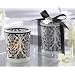 Damask Traditions Frosted Glass Tea Light Holder with Kate Aspen Signature Charm (Set of 4), 1 piece