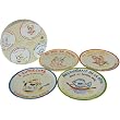 Le Cadeaux Melamine Italian Cuisine Boxed Assorted Appetizer Plates