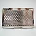 Antique Alive Mother of Pearl Orchid Design Yellow Business Credit Name ID Card Holder Case Metal Stainless Steel Engraved Slim Purse Pocket Cash Money Wallet