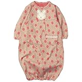 《H28年秋冬物》(日本製) Pample Mousse(パンプルムース)  ランダム接結水玉柄動物ワッペン付き2WAYドレス 50cm~70cm/BE NO.DP-63550