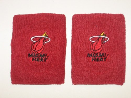 MIAMI HEAT Team Logo COTTON WRISTBANDS -(set of 2)