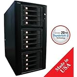 Thunderbolt 2 Twelve tray-less SATA (6Gb/s) Hardware RAID5/6 Quiet Tower for Mac & Windows - T12-S6.TB2