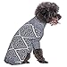 Blueberry Pet 2 Patterns Dog Sweater with Blue and White Diamond Pattern, Back Length 12