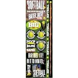 Reminisce Real Sports Softball Combo Sticker Sheet