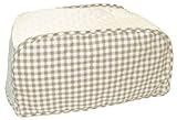 Gingham Natural/Beige Toaster Oven Appliance Cover