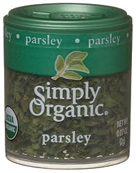 Simply Organic Parsley Leaf Flakes Certified Organic, .07 Ounce Containers (Pack of 6)