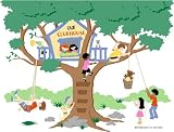 Treetop Clubhouse Paint by Number Wall Mural Treetop Clubhouse Paint by Number Wall Mural