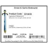 Excalibur Onion and Garlic Bratwurst Seasoning 10 Ounce Units Pack of 12 by Excalibur