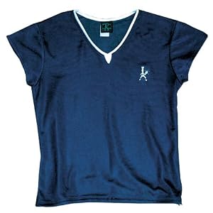 Buy Ladies Balle de Match Chevron V-Neck Top-Navy