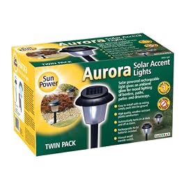 Gardman Aurora Solar Accent Lights Black (Twin Pack)