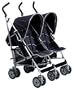 Twin Swift Stroller -Navy w/ Mesh Basket