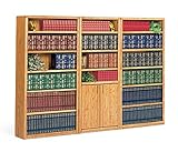 IMAGE OF Medium Oak Bookcase Set Medium Oak