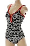 Gottex Blue 1 Pc Printed Swimwear Suit Color: BLACK (multi-colored) Size: 14