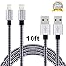 Cablex 2Pack 10FT Lightning Cable Nylon Braided Lightning to USB Cable Sync Data and Charging Cable Cord for iPhone 6/6s/6 plus/6s plus, 5c/5s/5/SE, iPad 4/Air/Mini, iPad Pro, iPod Nano/Touch