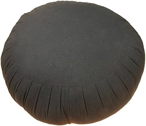 Meditation Cushion Zafu, 16x8 inches, Kapok, Black. (Free a Gift HB Herbal Breen Eri Silk Protein Handmade Body Soap, Lemongrass By HB Brand)