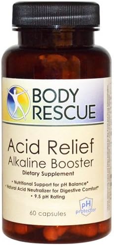 New - Peelu Body Rescue Acid Relief Alkaline Booster - 60 Capsules
