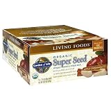 Garden of Life Super Seed Living Foods Whole Food Fiber Bar, Organic, Apple Cinnamon, 2.4 Ounce Bar 12 Count box