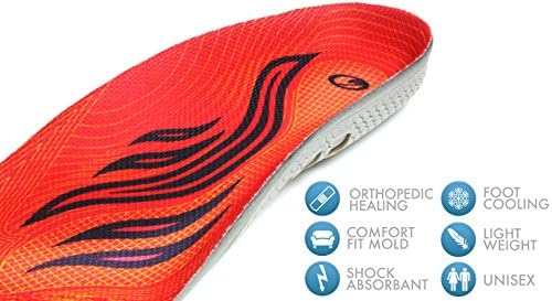 OrthoStep Gel Athletic Orthopedic Insoles - Foot, Knee & Lower Back Relief - Arch Support - Unisex [MEDIUM] Men's 7½ - 8½ / Women's 9 - 10 (Trim-to-Fit) [24 Month Warranty]
