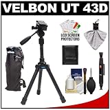 Velbon UT 45L 61.6 Compact Tripod with Panhead & Case with Cleaning Accessory Kit