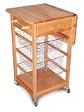 Catskill Craftsmen Single Drop Leaf Kitchen Basket Cart