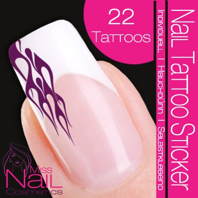Nail Tattoo Sticker Flammen - beere Preisvergleich