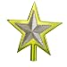 Lime Green & Silver Glitter 5-Point Star Christmas Tree Topper