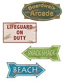 Cardboard Beach Sign Cutouts (4 count)