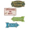 Cardboard Beach Sign Cutouts (4 count)