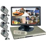 Clover 19' DVR Package with TFT Wide Screen Monitor, IP Addressable 4-Channel DVR and 4 Cameras