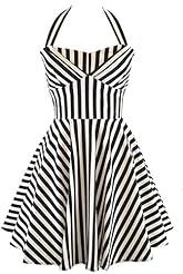 Polka Dot Print Cotton/Spandex Vintage  Dress