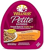 Wellness Petite Entrees Mini-Filets Natural Grain Free Wet Dog Food, Roasted Chicken & Beef Recipe, 3-Ounce Can (Value Pack of 24)