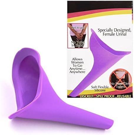 P Ez Portable Urinal - BabyLovest Lightweight Lady Female Silicone Urination Device Funnel,Stand Up &amp; Pee,Universal Urinal great for outdoor camping travel,2Pack,Purple