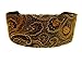 Luxurious Bohemian Rich Silk Gold and Copper Damask Paisleys Brocade on black