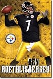 (22x34) Pittsburgh Steelers Ben Roethlisberger Sports Poster Print