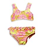 Banana Cabana by Plum Pudding - Toddler Girls Bikini, Coral, Multi