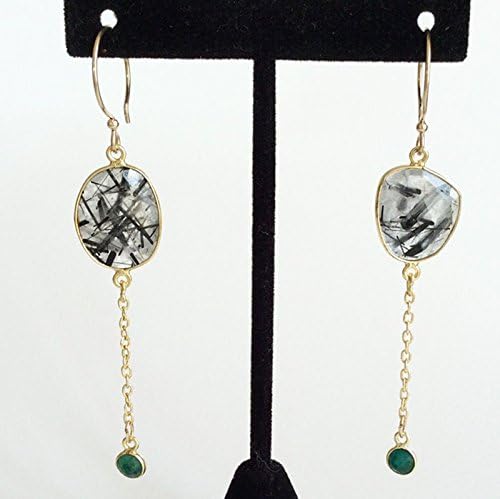 Black Quartz Earrings. Brooklyn Candy Collection. Kira Koktysh Jewelry NY