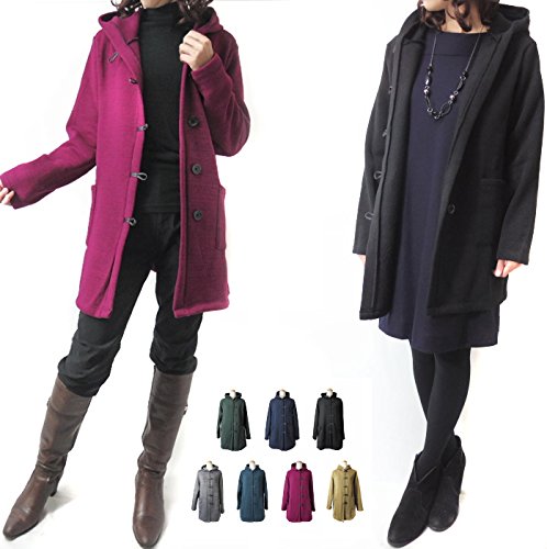 【ノーブランド品】 裏起毛ニットコーディガン　レディース