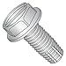 12-24 x 1 Type F Thread Cutting Screws/Slotted/Hex Washer Head/410 Stainless Steel (Carton: 1,500 pcs)