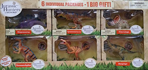 GeoWorld Jurassic Hunters Realistic Kids Dinosaur Collection 2 (Bundle of 6)