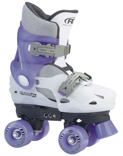Childrens Toyshop  Toys : Roller Derby Trac Star Adjustable Quad Skates - Girls - White/Lilac - Size Medium (UK11Jnr - UK13Jnr)