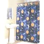 Solar Fabric Shower Curtain Moon Stars Sun Celestial